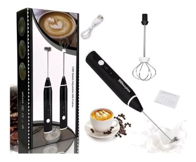BATIDORA UNIQUE MINI BATIDOR CAFÉ ESPUMA REVOLVEDOR RECARGABLE USB - 1