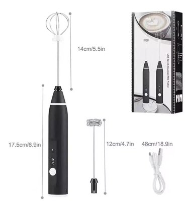 BATIDORA UNIQUE MINI BATIDOR CAFÉ ESPUMA REVOLVEDOR RECARGABLE USB - 3