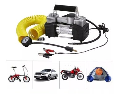 COMPRESOR DE AIRE DOBLE CILINDRO PISTO 12V AUTO Y CAMIONETA - 5