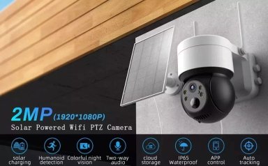 CÁMARA SEGURIDAD SOLAR 1080P DOMO WIFI SOLAR RESISTE AL AGUA - 3