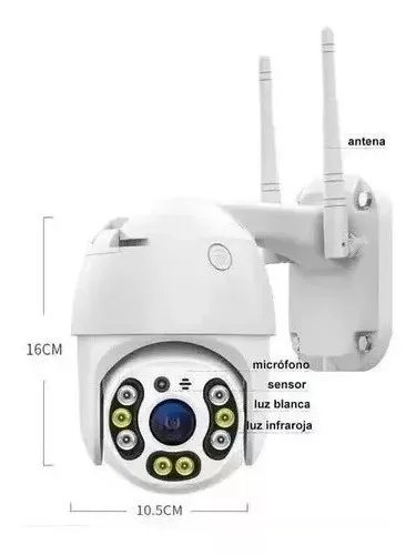 CAMARA SEGURIDAD WIFI IP RANURA MICROSD EXTERIOR 1080P - 2