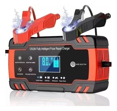 CARGADOR DE BATERIA PARTIDOR INTELIGENTE 12V PARA AUTO MOTO - 1