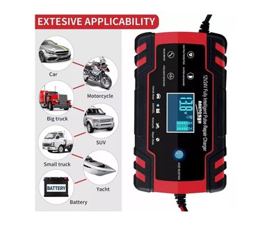 CARGADOR DE BATERIA PARTIDOR INTELIGENTE 12V PARA AUTO MOTO - 2