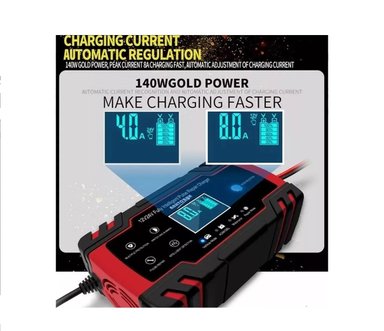 CARGADOR DE BATERIA PARTIDOR INTELIGENTE 12V PARA AUTO MOTO - 3