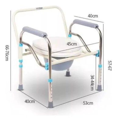 SILLA PARA BAÑO PORTATIL PLEGABLE BAÑO INODORO DISCAPACITADO - 2