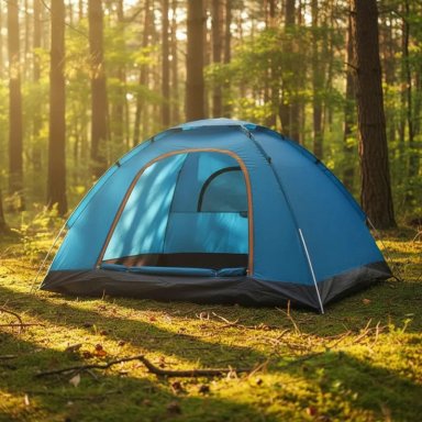 CARPA CAMPING PARA 3 PERSONAS TEJIDO POLIMERO AZUL TIENDA - 1