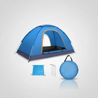 CARPA CAMPING PARA 3 PERSONAS TEJIDO POLIMERO AZUL TIENDA - 3
