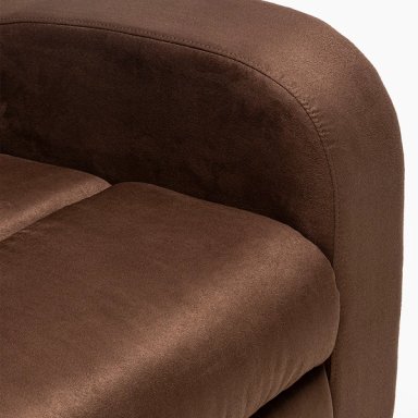 BERGER DANIELS 1 CUERPO TERCIOPELO RECLINABLE MARRÓN CON MASAJE + CONTROL REMOTO - 6