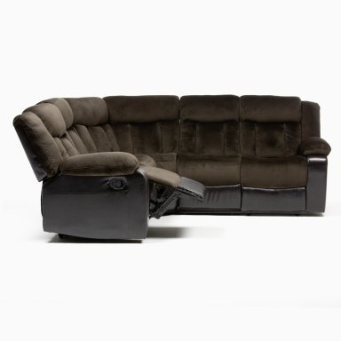 SOFÁ SECCIONAL DANIELS 5 CUERPOS TERCIOPELO MODERNO RECLINABLE DESMOND - 4