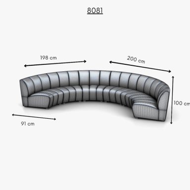 SOFA SECCIONAL PARA LIVING ARIZONA SIN CONSOLA 8081 - 7