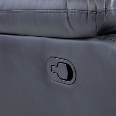 SOFA ROMA 3 CUERPOS NEGRO RECLINABLE MODERNO - 2