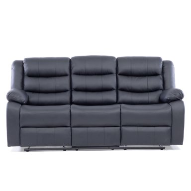 SOFA ROMA 3 CUERPOS NEGRO RECLINABLE MODERNO - 6