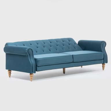 SOFÁ FUTÓN 3 CUERPOS CLÁSICO MILÁN AZUL EG2025BL - 10