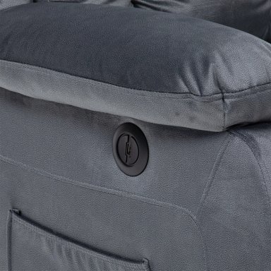 BERGER RECLINABLE ELÉCTRICO LIFT + MASAJE + CALENTADOR LIVORNO GRIS KM8822MDG - 3