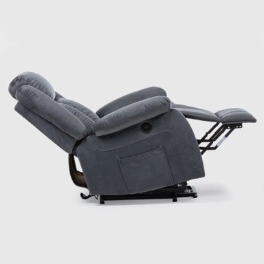 BERGER RECLINABLE ELÉCTRICO LIFT + MASAJE + CALENTADOR LIVORNO GRIS KM8822MDG - 9