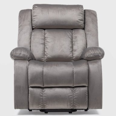 BERGER RECLINABLE ELÉCTRICO LIFT + MASAJE + CALENTADOR LIVORNO GRIS CLARO KM8822MLG - 6