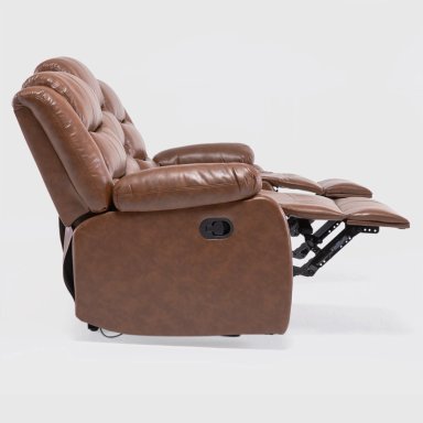 SOFÁ DANIELS KM060SBR 3 CUERPOS CAFÉ RECLINABLE MODERNO ROMA - 3