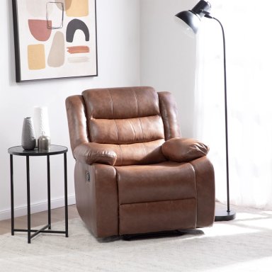 BERGER DANIELS KM060RBR CAFÉ RECLINABLE 1 CUERPO MODERNO PU BERLIN - 1