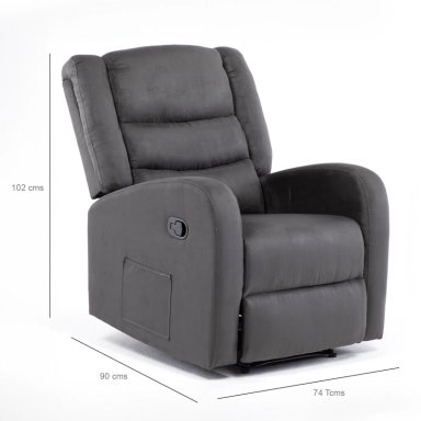 BERGER DANIELS FG98013MGR TERCIOPELO GRIS MASAJEADOR RECLINABLE CONTROL REMOTO - 5