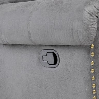 SOFÁ SECCIONAL RECLINABLE MODERNO GRIS 5 CUERPOS + CONSOLA CASTLE 7245CHCGR - 2