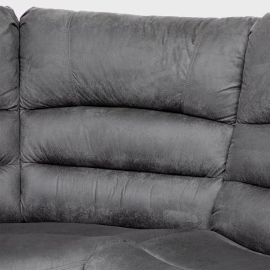 SOFÁ SECCIONAL RECLINABLE MODERNO GRIS 5 CUERPOS + CONSOLA CASTLE 7245CHCGR - 13
