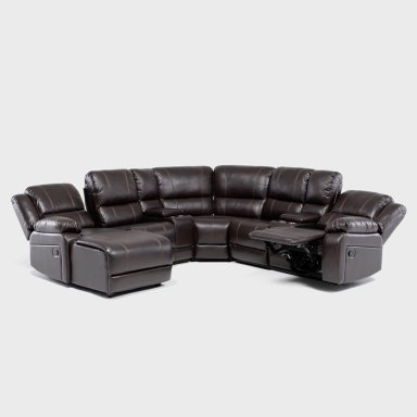 SOFÁ SECCIONAL CAFÉ - MODERNO IZQUIERDO + 2 CONSOLAS ROYALTY KM9026BRL - 4
