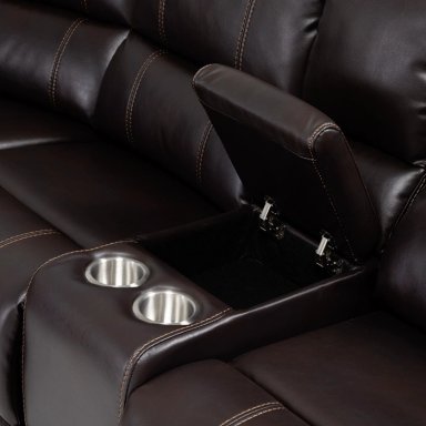 SOFÁ SECCIONAL CAFÉ - MODERNO IZQUIERDO + 2 CONSOLAS ROYALTY KM9026BRL - 6