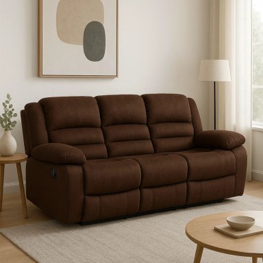 LIVING SOFÁ 3 CUERPOS RECLINABLE MARTELL CAFÉ + 2 BERGERS 98060 - 13