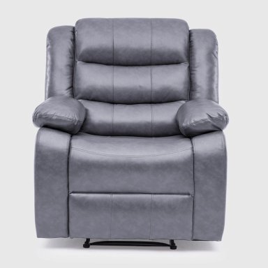 LIVING SOFÁ 3 CUERPOS RECLINABLE ROMA GRIS + 2 BERGERS KM060GR - 7