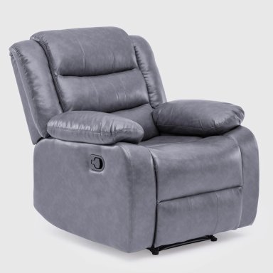 LIVING SOFÁ 3 CUERPOS RECLINABLE ROMA GRIS + 2 BERGERS KM060GR - 8