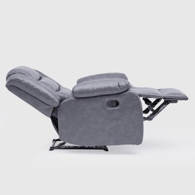 LIVING SOFÁ 3 CUERPOS RECLINABLE ROMA GRIS + 2 BERGERS KM060GR - 11