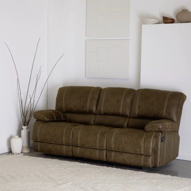 LIVING SOFÁ 3 CUERPOS RECLINABLE CASTLE CAFÉ + 2 BERGERS 98023R4 - 5