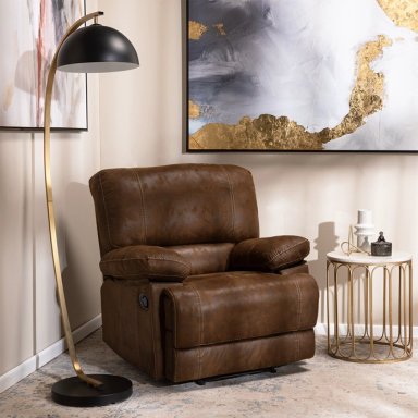LIVING SOFÁ 3 CUERPOS RECLINABLE CASTLE CAFÉ + 2 BERGERS 98023R4 - 12