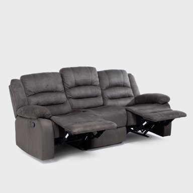 LIVING SOFÁ 3 CUERPOS RECLINABLE MARTELL GRIS + 2 BERGERS FG98060GR - 2