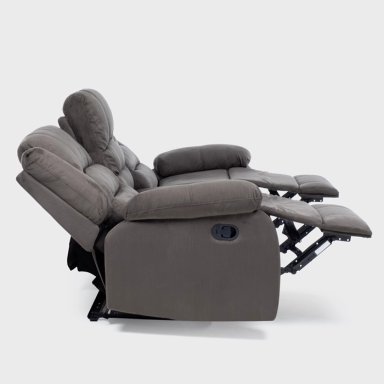 LIVING SOFÁ 3 CUERPOS RECLINABLE MARTELL GRIS + 2 BERGERS FG98060GR - 3