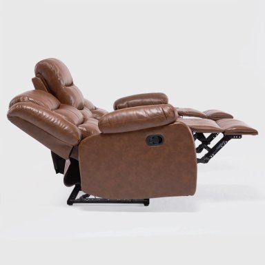 LIVING SOFÁ 3 CUERPOS RECLINABLE ROMA CAFÉ + 2 BERGERS KM060BR - 3