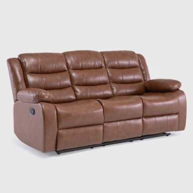 LIVING SOFÁ 3 CUERPOS RECLINABLE ROMA CAFÉ + 2 BERGERS KM060BR - 13
