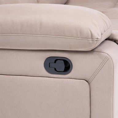 SOFÁ SECCIONAL RECLINABLE LIVING ARIZONA BEIGE SIN CONSOLA 8081KH - 4