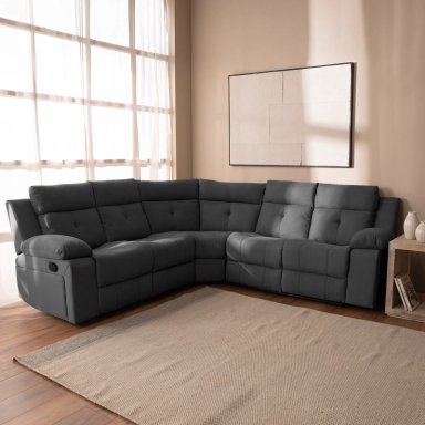 SOFÁ SECCIONAL RECLINABLE LIVING ARIZONA GRIS 8081GR - 1