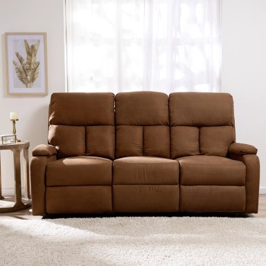 LIVING RECLINABLE 3 CUERPOS MATHEUS CAFÉ 1 SOFÁ 3 CUERPOS + 2 BERGERS SETVS8070BR - 3