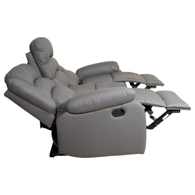 SOFÁ 3 CUERPOS RECLINABLE MODERNO GRIS NEW PRAGA 8041SFFGR - 2