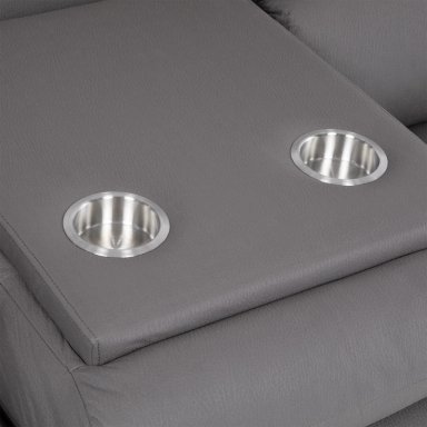 SOFÁ 3 CUERPOS RECLINABLE MODERNO GRIS NEW PRAGA 8041SFFGR - 3