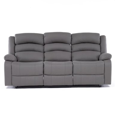 SOFÁ 3 CUERPOS RECLINABLE MODERNO GRIS NEW PRAGA 8041SFFGR - 7