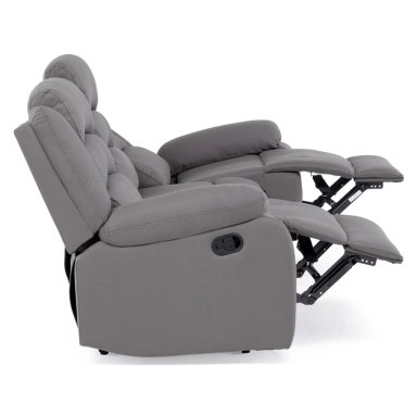 SOFÁ 3 CUERPOS RECLINABLE MODERNO GRIS NEW PRAGA 8041SFFGR - 13
