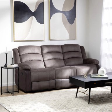 SOFÁ 3 CUERPOS RECLINABLE MODERNO EN COLOR CAFE NEW MARTELL 8040SFFBR - 1