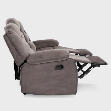 SOFÁ 3 CUERPOS RECLINABLE MODERNO EN COLOR CAFE NEW MARTELL 8040SFFBR - 6