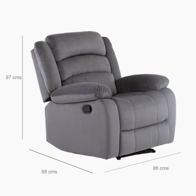 BERGER RECLINABLE MODERNO GRIS NEW MARTELL 8040RFFGR - 3
