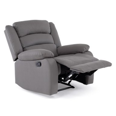 LIVING RECLINABLE SOFÁ 3 CUERPOS + 2 BERGERS NEW PRAGA GRIS SET8041FFGR - 8