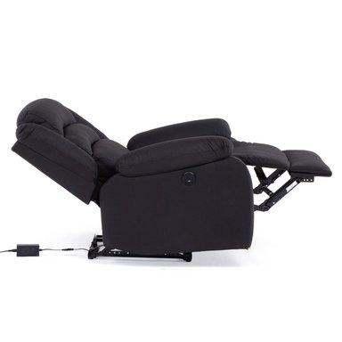BERGER 1 CUERPO RECLINABLE ELÉCTRICO MODERNO EN COLOR NEGRO NEW PRAGA 8041RFFBKPW - 8