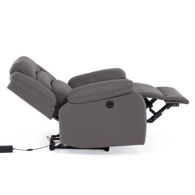 BERGER 1 CUERPO RECLINABLE ELÉCTRICO MODERNO GRIS NEW PRAGA 8041RFFGRPW - 8